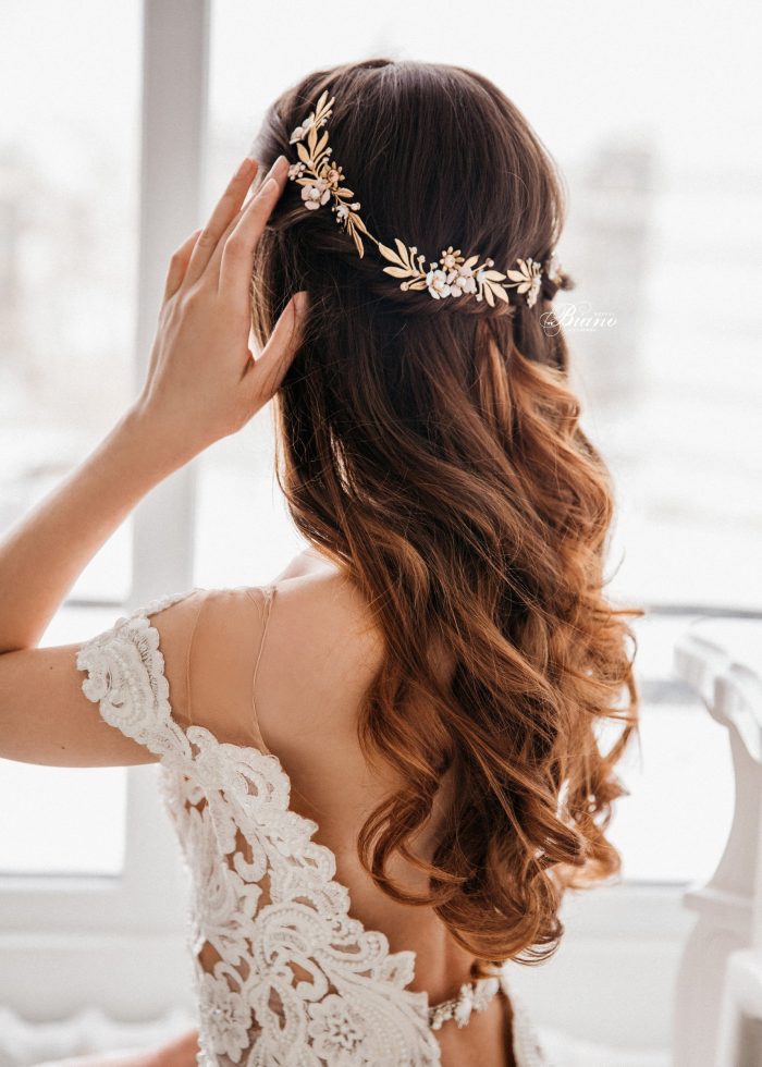 Bohemian Bridal headpiece Crystal hair barrette Bridesmaid hair comb Bridal hair comb blue Boho Wedding hair comb Rhinestone hair barrette