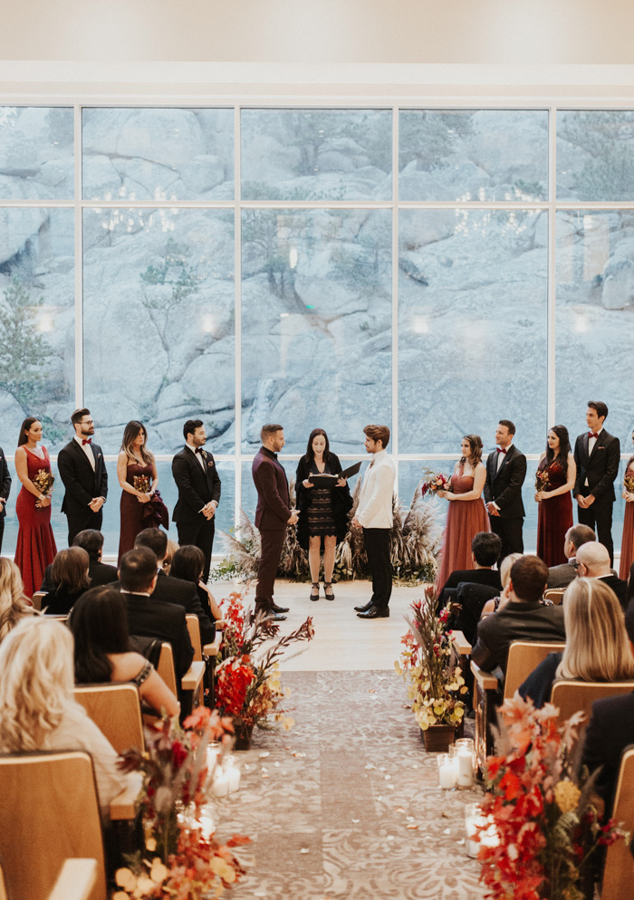 Naturally Elegant Burgundy and Cream Estes Park Wedding at The Stanley