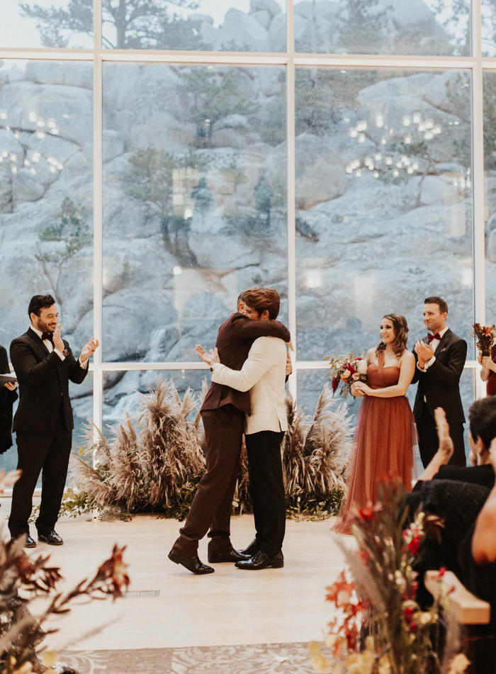 Naturally Elegant Burgundy and Cream Estes Park Wedding at The Stanley