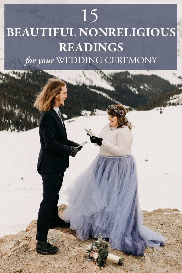 15 Beautiful Nonreligious Readings for Your Wedding Ceremony Junebug