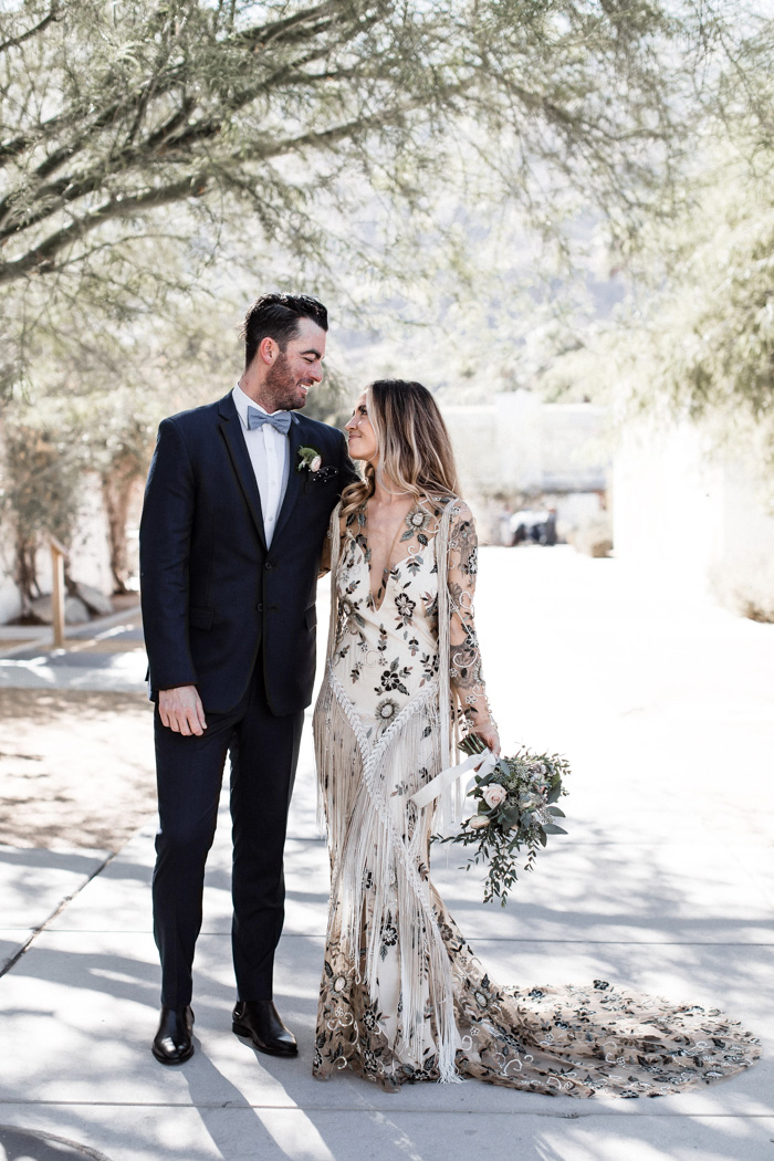This Boho Glam Palm Desert Elopement Wows with a Rue De Seine Gown ...