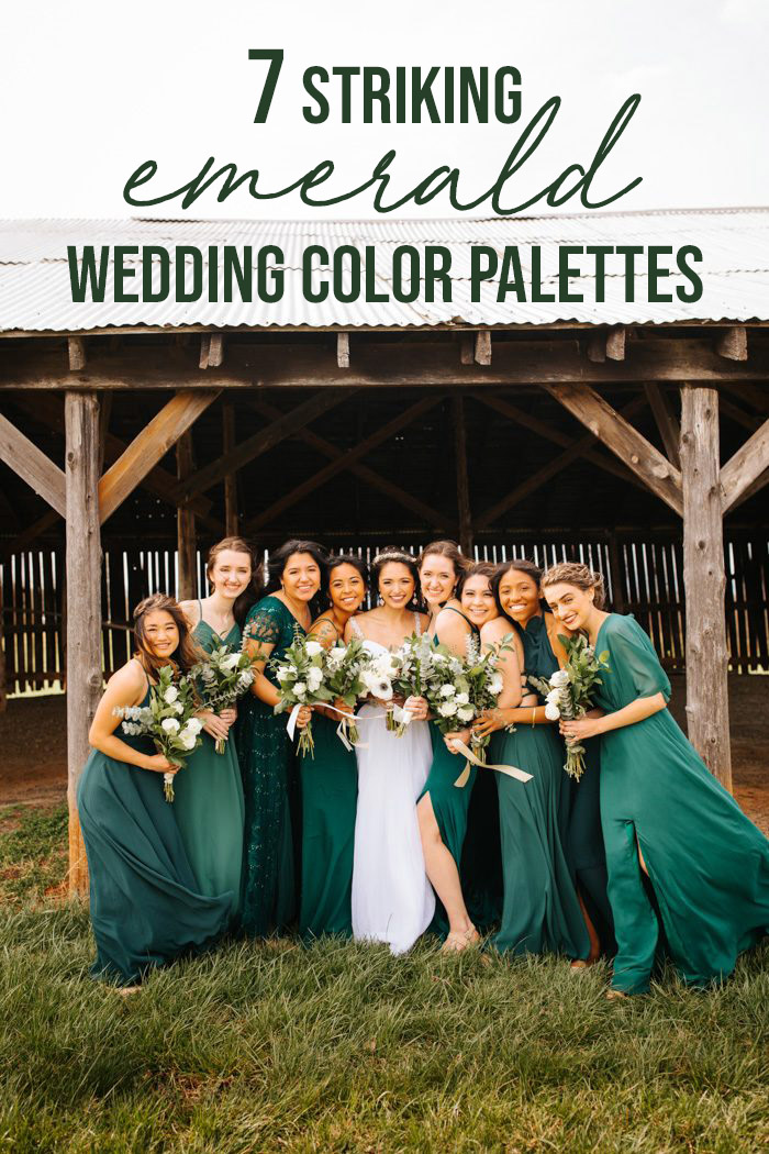 emerald green wedding color