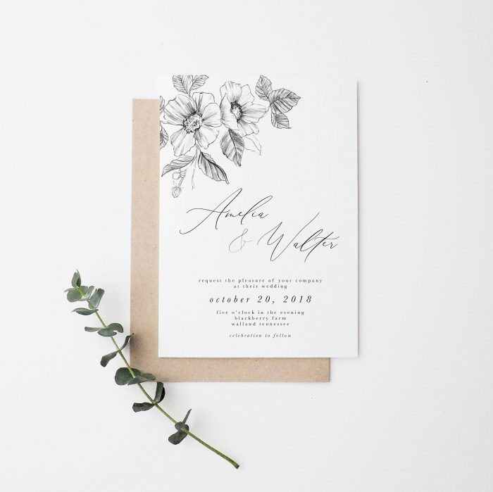 plain wedding invitations