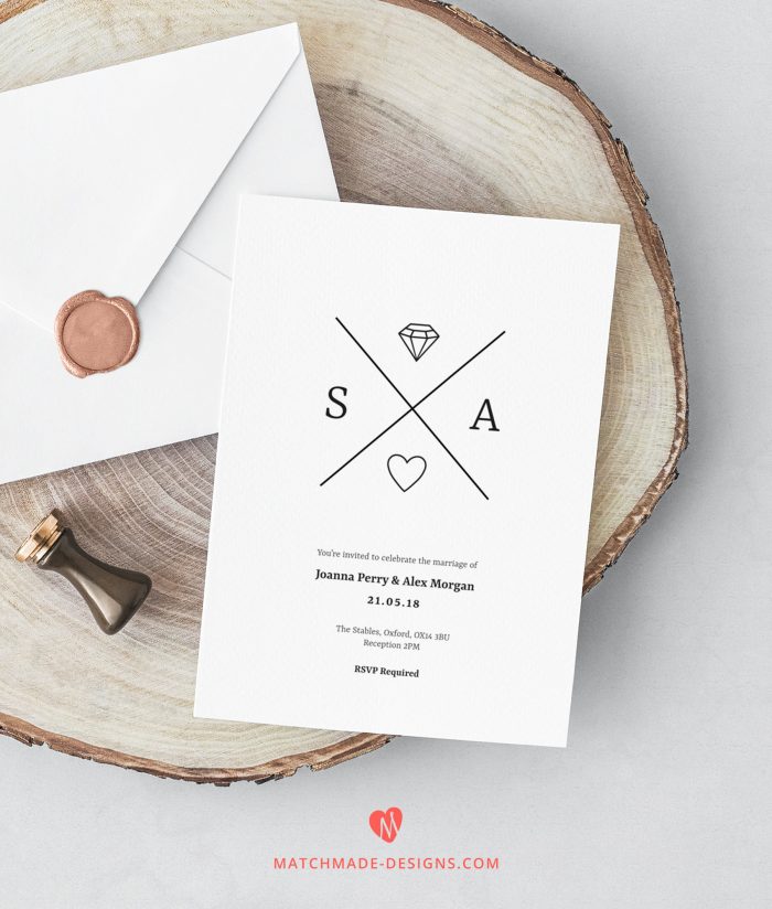 60 Stunning Simple Wedding Invitations On Etsy For The No Frills