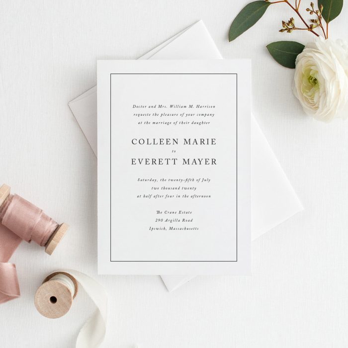 60 Stunning Simple Wedding Invitations On Etsy For The No Frills