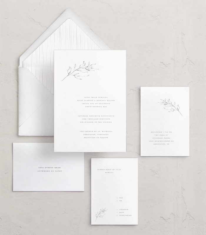 60 Stunning Simple Wedding Invitations on Etsy for the No-Frills Couple ...