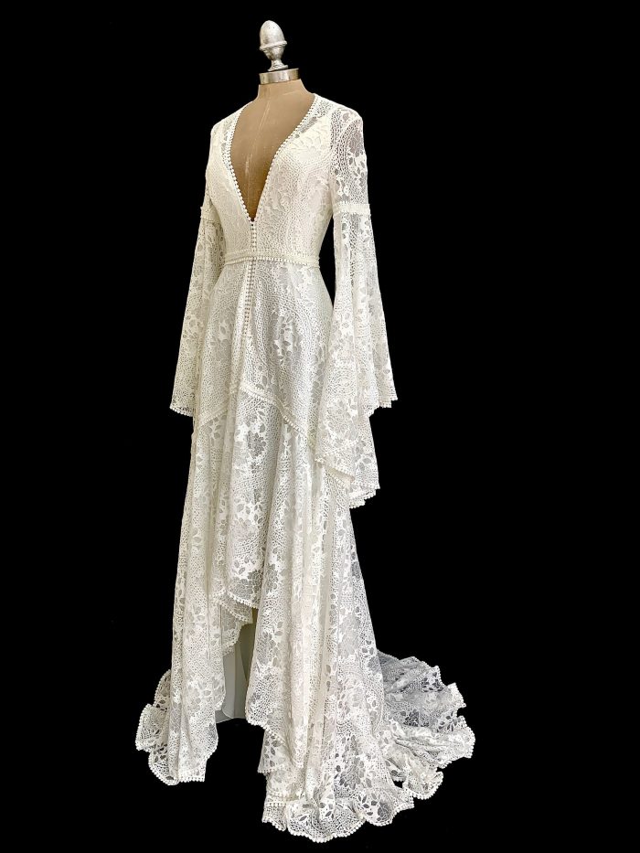 wedding dress with tassels