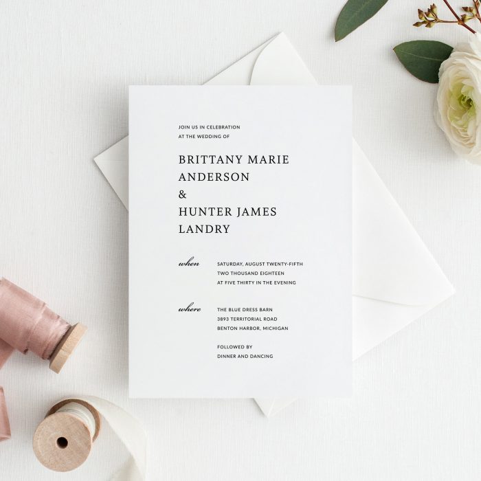 60 Stunning Simple Wedding Invitations on Etsy for the No ...