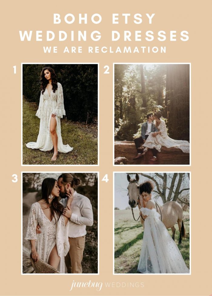 The Best Etsy Bohemian Wedding Dresses | Junebug Weddings