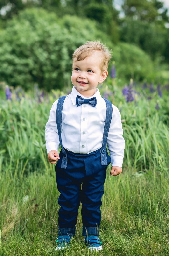 navy page boy outfits