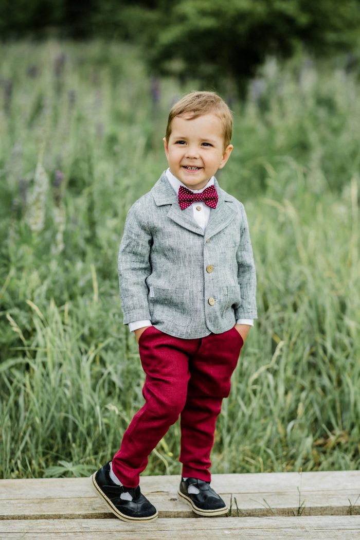 ring bearer outfit burgundy