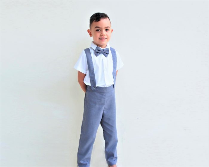 ring bearer outfits with suspenders navy