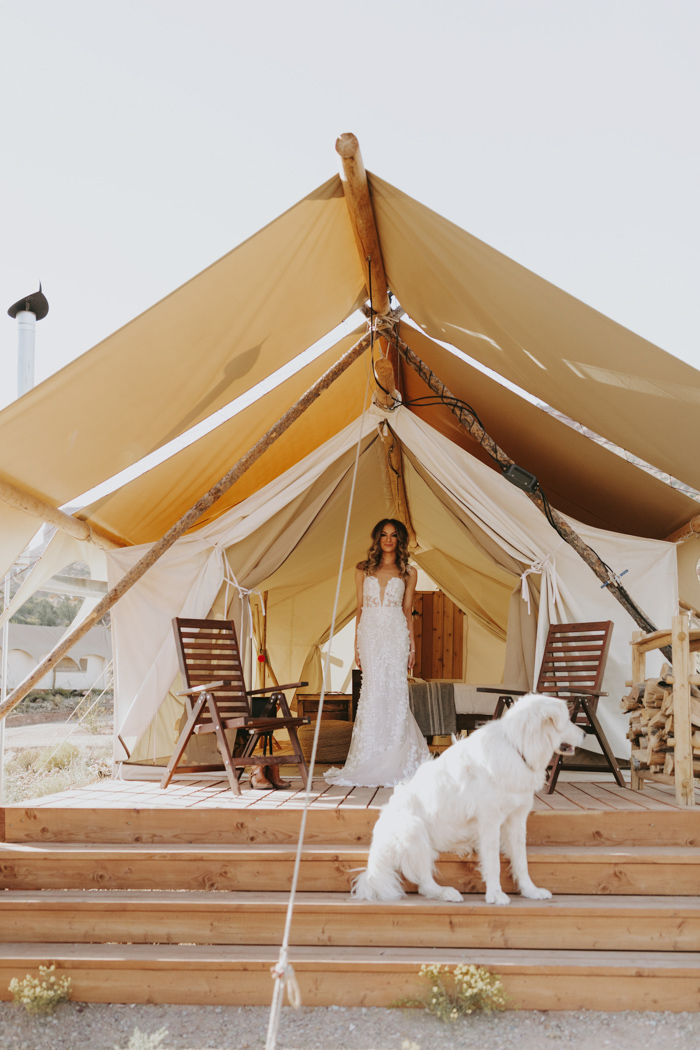 This Desert Glam Wedding at Under Canvas Brought the Boho Flair to