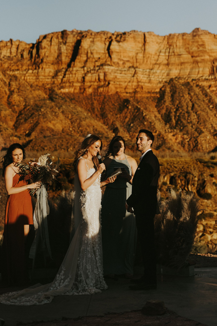 This Desert Glam Wedding at Under Canvas Brought the Boho Flair to