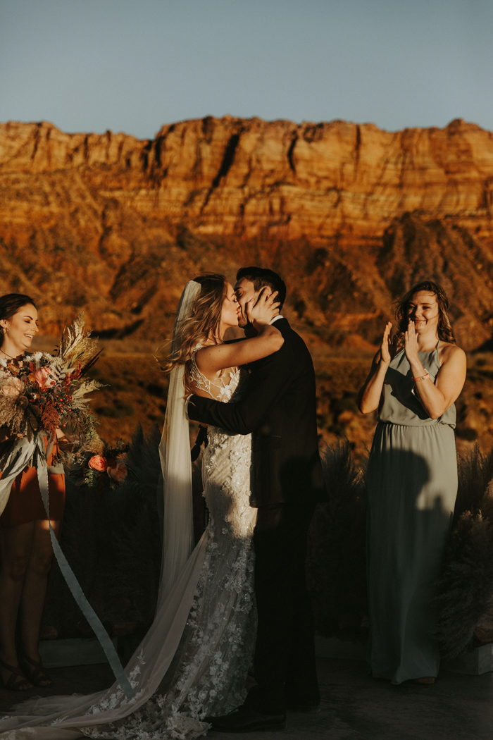 This Desert Glam Wedding at Under Canvas Brought the Boho Flair to Zion  National Park