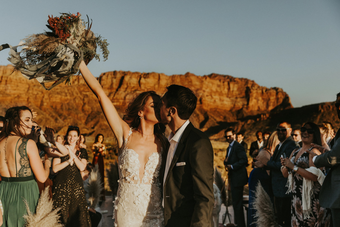 This Desert Glam Wedding at Under Canvas Brought the Boho Flair to