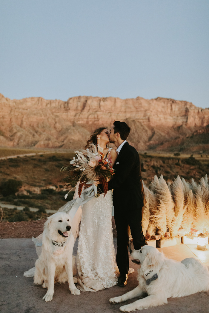 This Desert Glam Wedding at Under Canvas Brought the Boho Flair to Zion  National Park