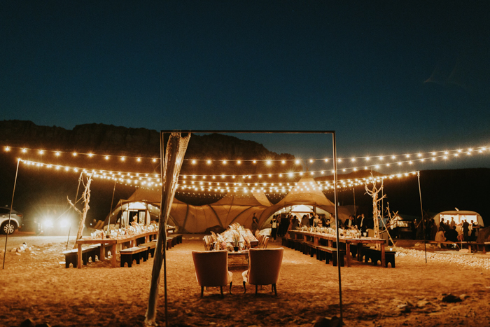 This Desert Glam Wedding at Under Canvas Brought the Boho Flair to