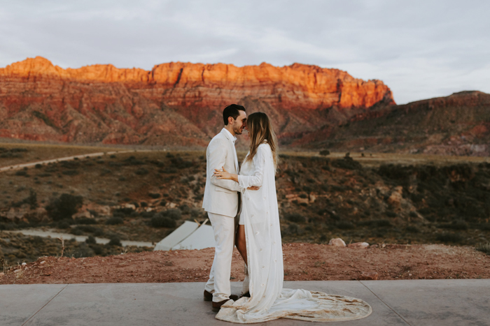 This Desert Glam Wedding at Under Canvas Brought the Boho Flair to Zion  National Park