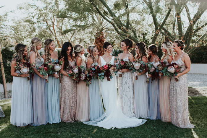 This Modern Romantic Wedding at The Polo Villas Mixes Cool and Warm Colors  in the Prettiest Fashion