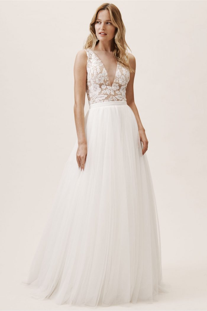 crochet top wedding dress