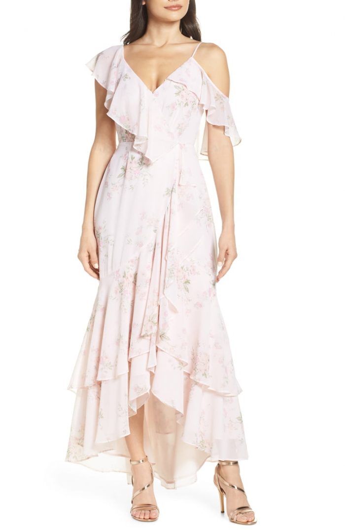 the natasha floral wrap maxi dress wayf