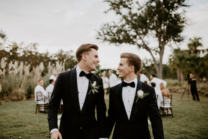 Groom clearance wearing white