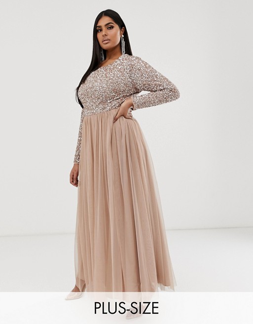 plus size sequin bridesmaid dress