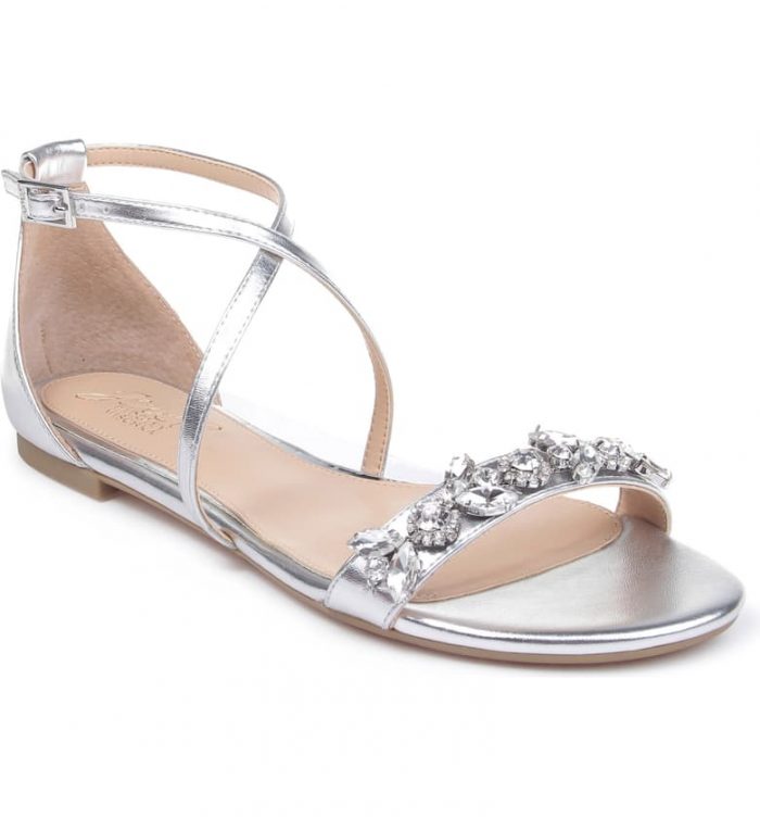 Badgley mischka hampden crystal clearance embellished sandal