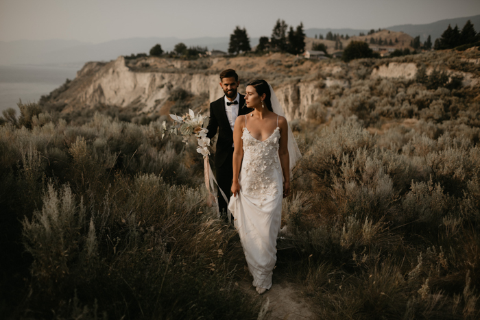 Classic Vineyard Wedding Featuring a Modern Wedding Dress