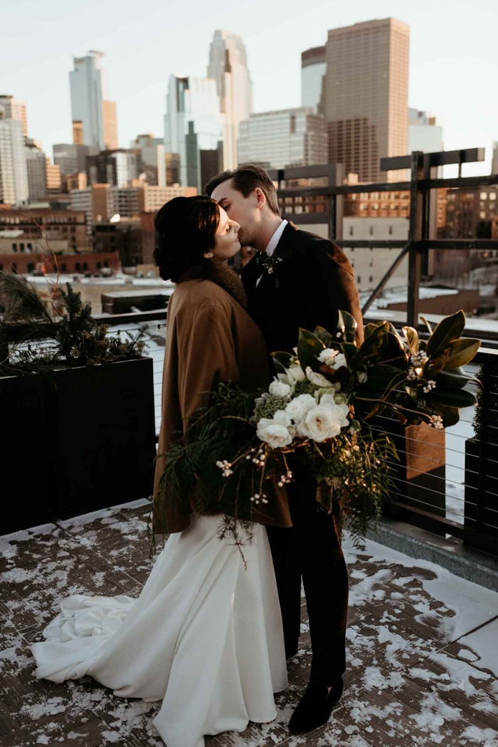 Urban Minneapolis Wedding at The Neu Neu in Black, Evergreen, and Gold ...