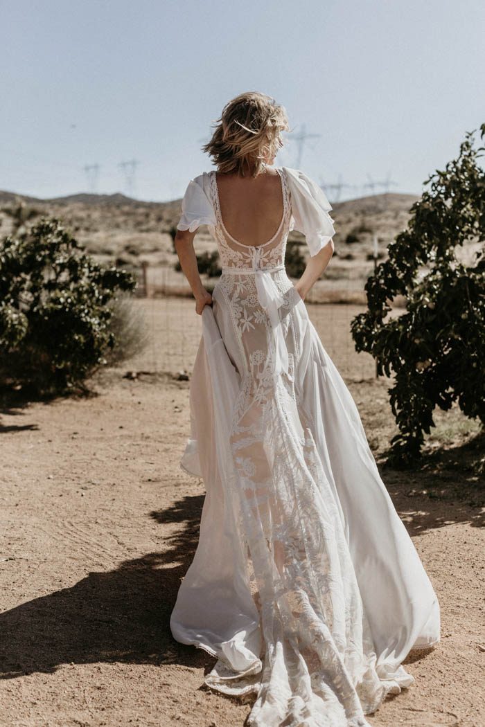 boho hippy wedding dress