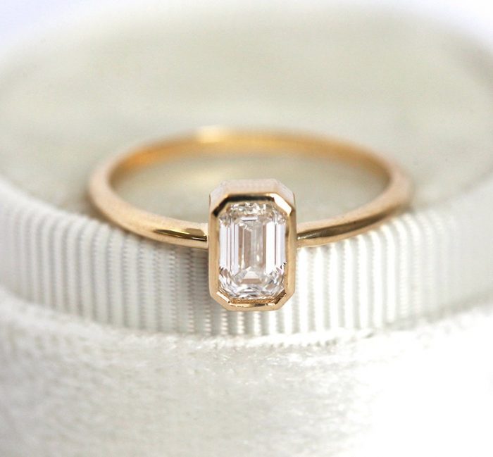 Vrai and oro hot sale baguette ring