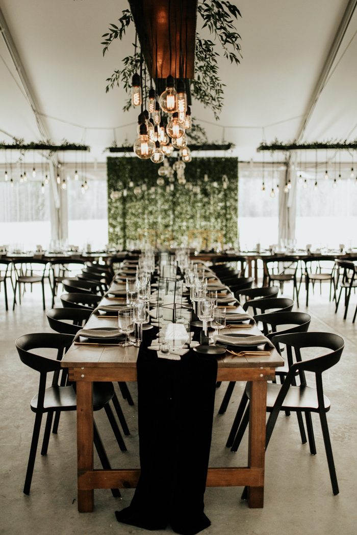 Black and white rustic cheap wedding