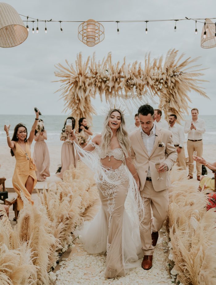 This Beachy Boho Wedding at Sanctuary Ho Tram is Like a Royal Mermaid