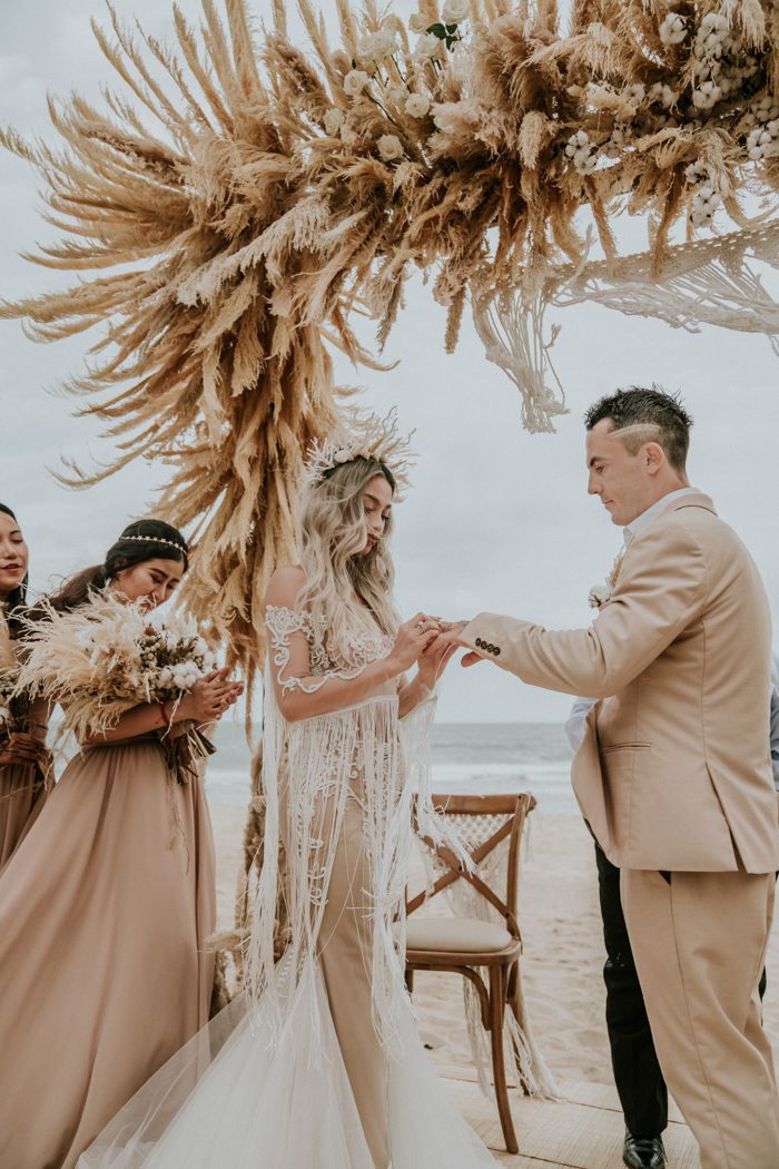 This Beachy Boho Wedding at Sanctuary Ho Tram is Like a Royal Mermaid