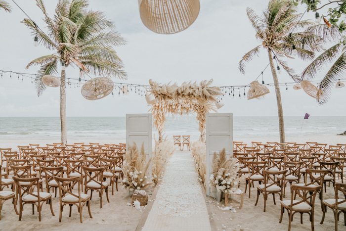 Bohemian beach wedding clearance theme