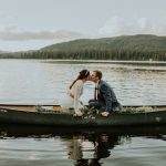 This Summer Camp Wedding at Pilgrim Cove Campground Has the Sweetest Newlywed Canoe Canoodle