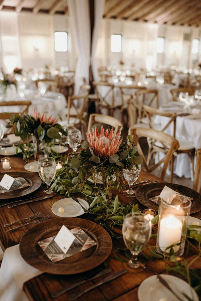 Lush and Lovely Protea Inspired Wedding at White Willow Farms | Junebug ...