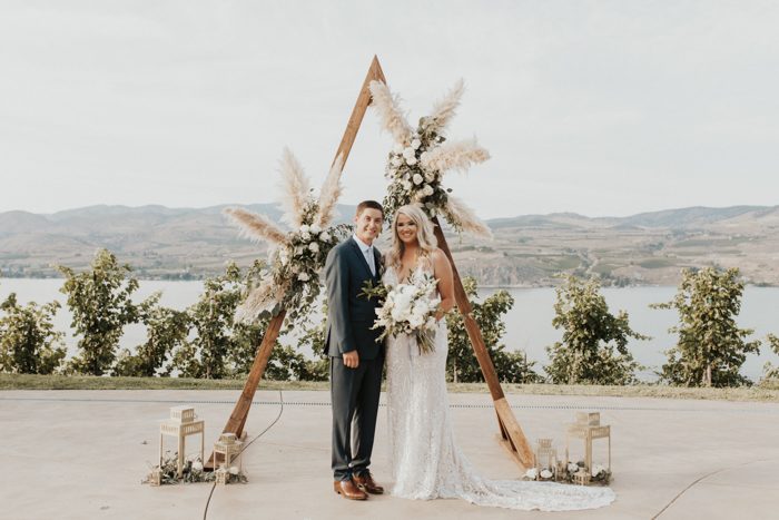 Classic Vineyard Wedding Featuring a Modern Wedding Dress