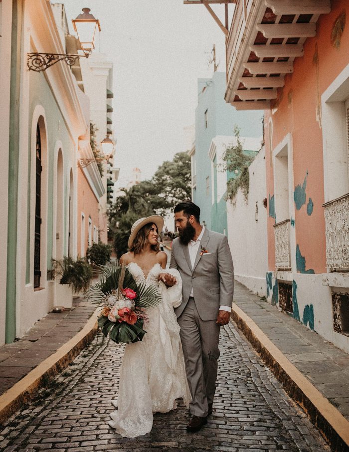 This Tropical Glam Old San Juan Wedding Inspiration Took Cues from the