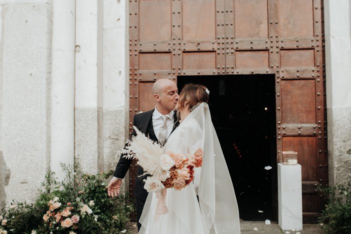 We're Blushing Over This Dusty Coral Lake Como Wedding at Villa Regina ...