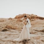 The Bride’s Blush Gown Perfectly Matched the Desert Hues in This Valley of Fire State Park Wedding