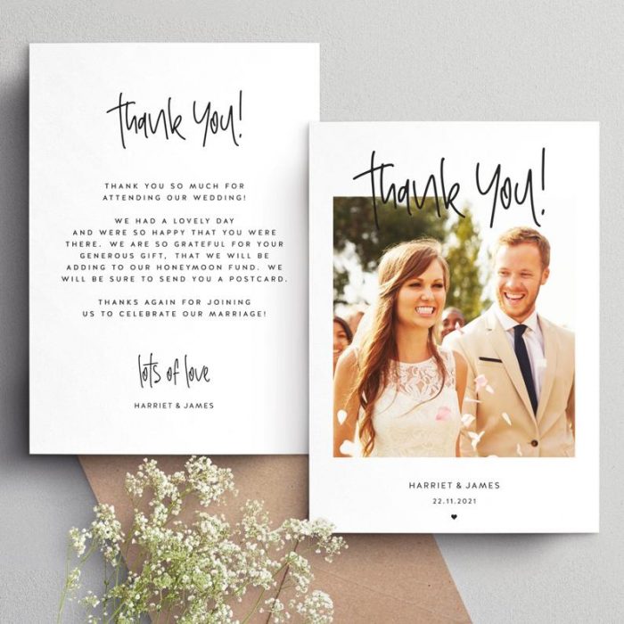 The Best Etsy Wedding Thank You Cards To Show Your Appreciation Junebug Weddings