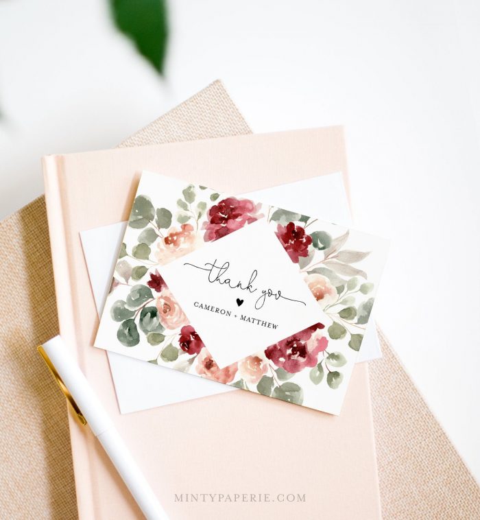 Details about   Rachel Ellen 5pk Including Envelopes Wedding Thank You Cards 