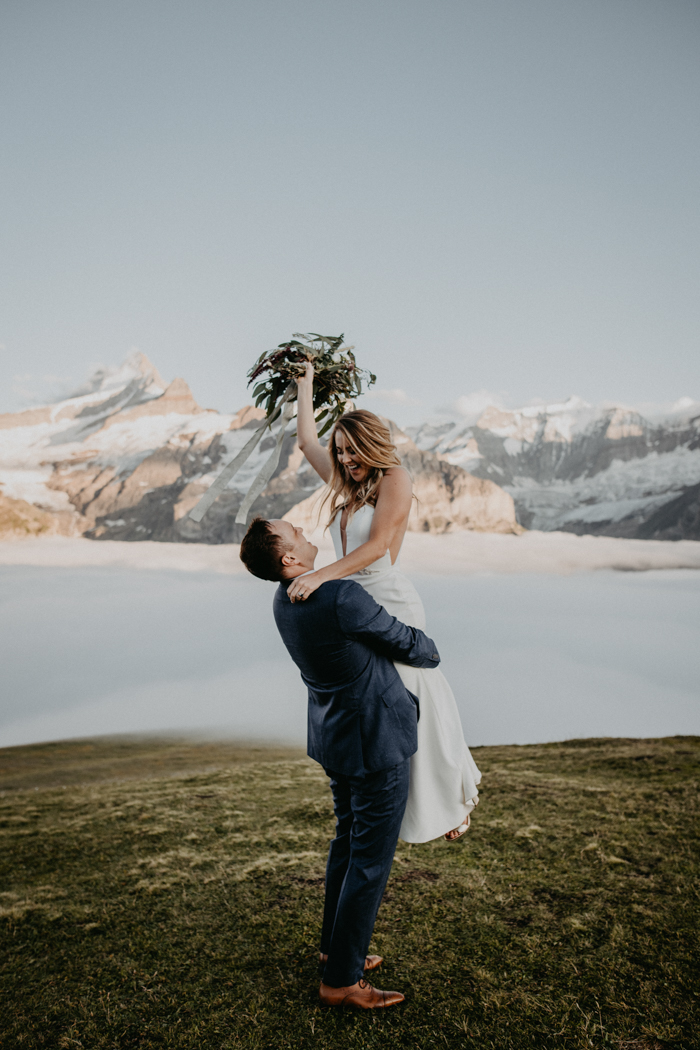 This Breathtaking Swiss Alps Wedding is Unbelievably Chic Junebug