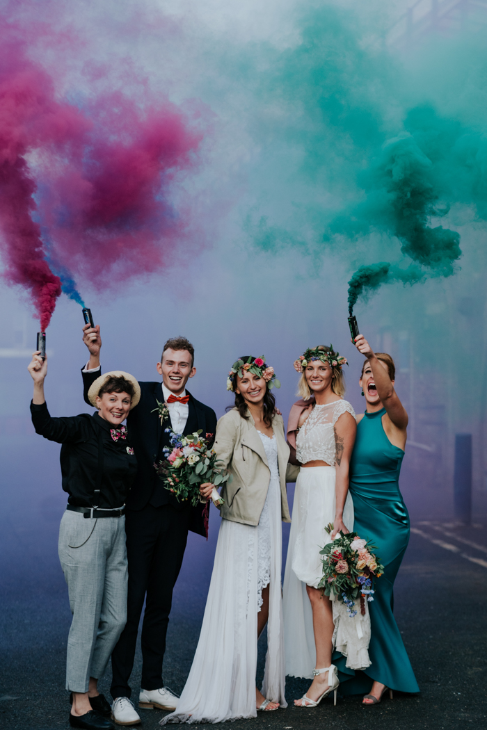 Colorful & Festive London Wedding at Peckham Springs | Junebug Weddings