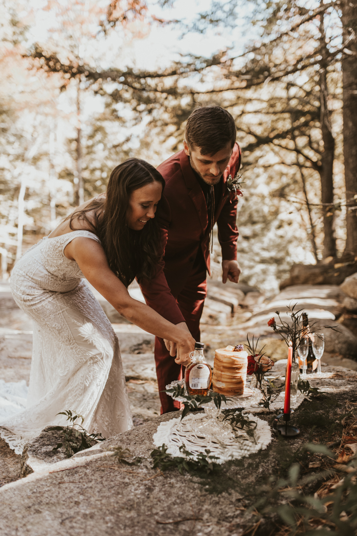 Wedding Ceremony at Jackson Falls with Kim The JP - NH Elopements