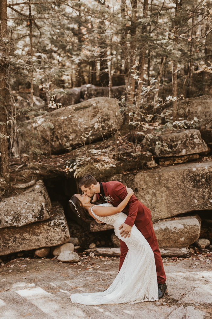 Wedding Ceremony at Jackson Falls with Kim The JP - NH Elopements