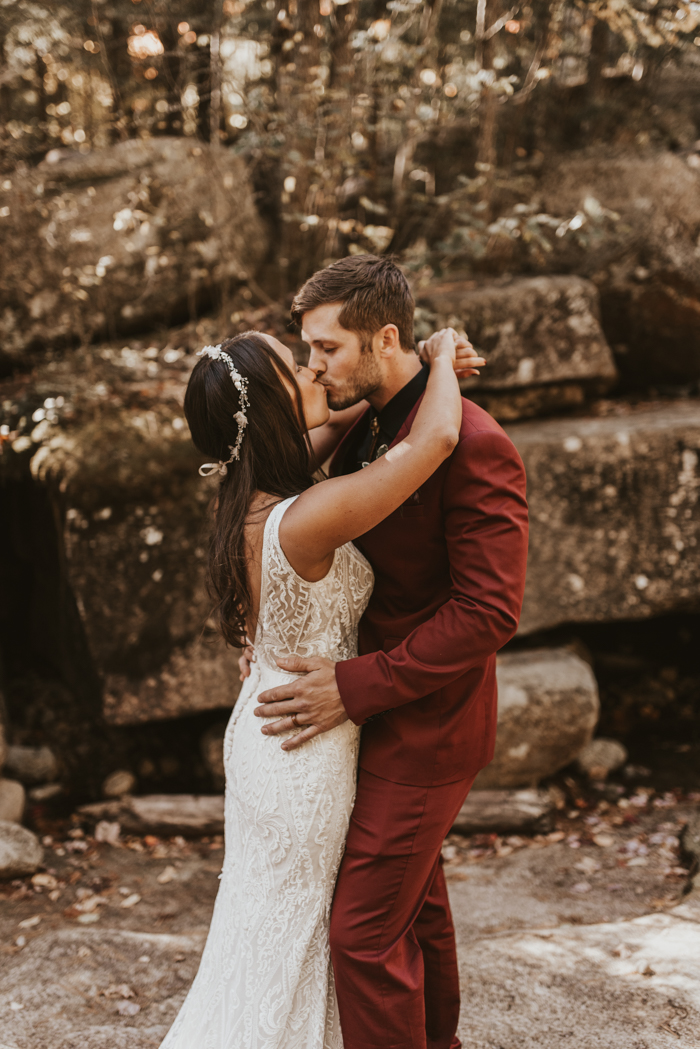 Wedding Ceremony at Jackson Falls with Kim The JP - NH Elopements